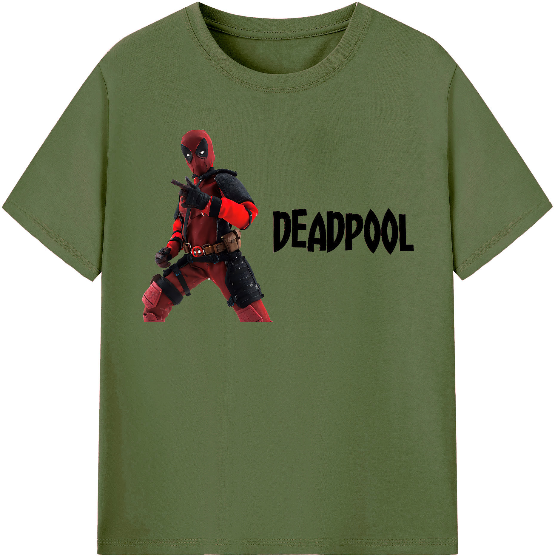 （画像用） Deadpool デッドプール 綿100％半袖Tシャツ（フロントプリント）